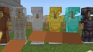 Testing armour strength in Minecraft copie (Who is the most powerful armour in Minecraft copie.)