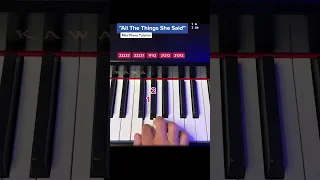 „ALL THE THINGS SHE SAID“ - Mini Piano Tutorial #pianotutorial #pianolessons #learnpiano