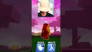 PLAYING BLADE BALL BLINDFOLDED! #roblox #shorts