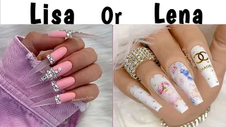 LISA OR LENA 💖 #27 Awesome Nail Art Trending 2021 Nail Paint 2021