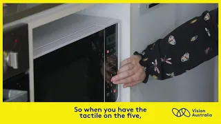 Vision Australia Life hacks - Dots on the microwave