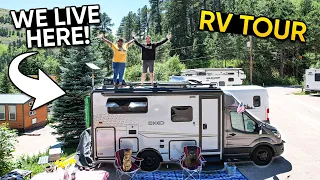ULTIMATE RV TOUR FOR FAMILY OF 4 | How We Live Full Time in New Class B+ RV Camper Van (RV Living)