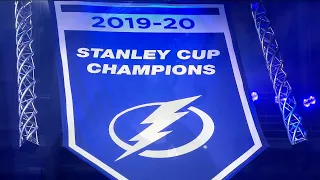 Lightning raise Stanley Cup banner in front of their fans