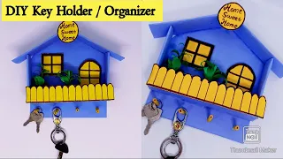 How to make Key Holder /key organizer / wall decoration /Paper Craft /Cardboard Craft Idea