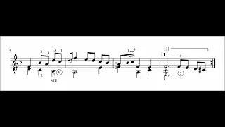JS Bach - Minuet in D minor, BWV Anh. 132 (with score) | Guitar trans. Edgar Blanc