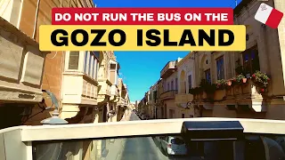 One day in Gozo Island (Malta) by double-decker bus