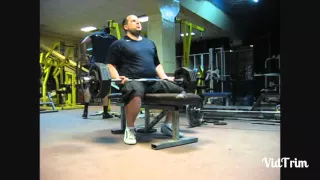 ПОДЪЁМ ШТАНГИ 78 КГ НА 5 И ШТАНГИ 80,5 КГ НА 5 СИДЯ. 80,5 KG BARBELL SEATED BICEPS CURL FOR 5 REPS.