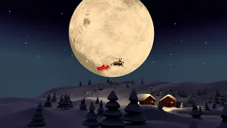 Joyeux Noël - Le départ du traineau du Père Noël avec ses rennes - Short Animation 3D