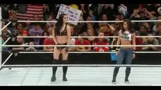 AJ Lee Returns and Saves Paige from Nikki Bella and Brie Bella: Raw, March 2, 2015