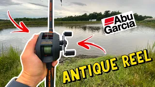 INSANE VINTAGE FISHING REEL CHALLENGE!! (Antique Abu Garcia Baitcaster!)