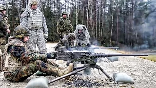 American Soldiers Train German Soldiers On U.S. Machine Guns