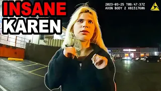 Psycho Karen gets Arrested TWICE (Felony)