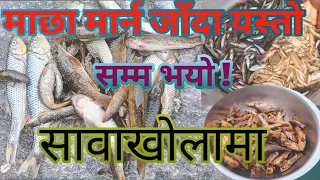 ।।माछा मार्न जाँदा यस्तो सम्म भयो सावाखोलामा।।Fishing Sawakhola।।