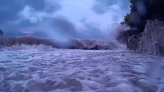 Monster waves on the beach