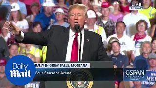 President Trump slams NFL national anthem policy at Montana rally
