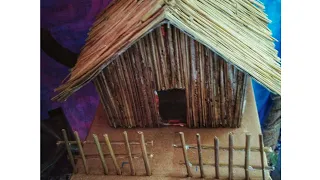 Make a beautifull house from waste materials /dry grass house