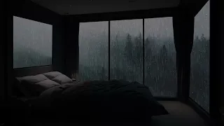 Cozy Bedroom Ambience With Rain On The Window | Sounds to Sleep, Relax, Healing