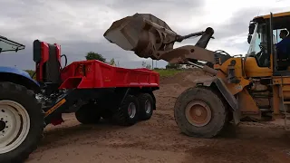 Material Distribution Dump Trailer / Stone Cart / Stone Slinger - Combi Trailer - Difco