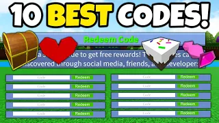 10 BEST CODES EVER!! | Build a boat for Treasure ROBLOX