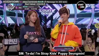 [ENG SUB] 180823 M Countdown Stray Kids Seungmin MC Cut