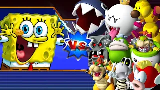 Mario Party 9 Boss Rush - SpongeBob vs All Bosses