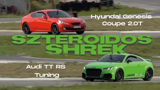 Szteroidos SHREK - Hyundai Genesis Coupe 2.0T vs. Audi TT RS tuning (Laptiming Ep. 250.)