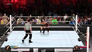 WWE 2K15 Aj lee vs nikki bella tlc PS4