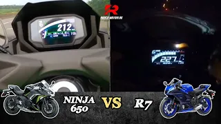Kawasaki Ninja 650 🆚️ Yamaha YZF R7 | Top Speed & Acceleration Attempt 🔥🔥🔥