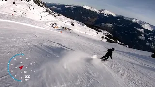 Skiing piste 6 in Kaltenbach, Zillertal, Austria