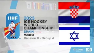 CROATIA vs ISRAEL | 2023 IIHF Men’s World Championship Spain Division IIA | Highlights