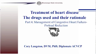 Cardiovascular Drugs, Part 4: Management of Congestive Heart Failure: Preload Reduction
