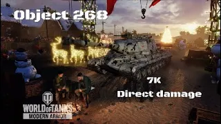 Object 268 in Kasserine:7K direct damage :Wot console - World of Tanks