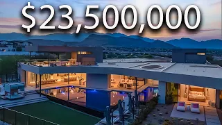 Touring An Architectural Las Vegas MEGA Mansion With 3 Pools!
