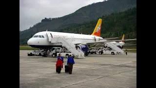 A spectacular landing on Paro International Airport, Bhutan, with explanation of images in English