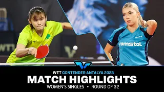 Li Yu-Jhun vs Bernadette Szocs | WS R32 | WTT Contender Antalya 2023