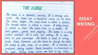 Write an Essay on the Horse in English || Essay writing || Short essays