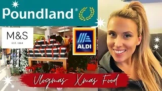 VLOGMAS 2019- Day 8- Poundland vs Aldi vs M&S Christmas UK Food!