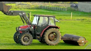 Rolling the Pasture with Case 4230 - Sun Comes Out!