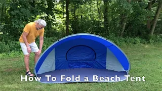 How To Fold a Beach Tent - 1 minute
