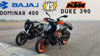 dominar 400 vs ktm duke 390 / top speed of dominar 400 / top speed of duke 390 / drag race of duke