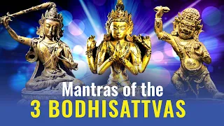 3 Mantras of the Three Great Bodhisattvas: Manjushri, Avalokiteshvara and Vajrapani in Sanskrit