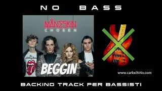 Beggin Måneskin NO BASS backing track per bassisti Suona tu il Basso (Bassless)