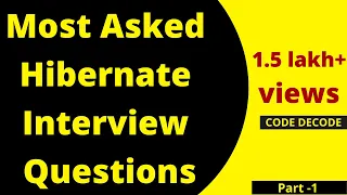 Hibernate Interview Questions and Answers in Java with examples PART -1[ MOST ASKED] Code Decode