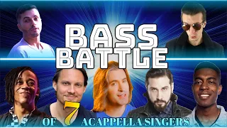 BASS BATTLE of 7 Acappella Singers (Geoff, Tomi, Elliott, Tim, Bruno, Jojo, Avi) - LOW NOTES