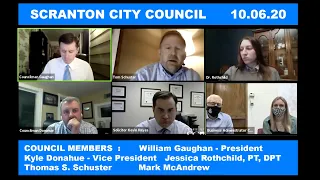 Scranton City Council Meeting October 6, 2020