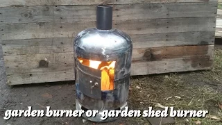 How to make a garden wood burner from a gas bottle