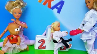 KATYA AND MAX HAVE CHANGED) Happy family. Cartoons with Barbie dolls Funny cartoon videos for kids