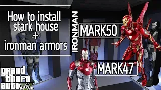 HOW TO INSTALL IRONMAN HOUSE&INFINITY WAR ARMOR FULL TUTORIAL w/ GAMEPLAY l GTA V MODS