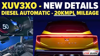 Mahindra XUV 3XO - New Details Revealed | Diesel Automatic | Price & Launch Date | Boot Space ?