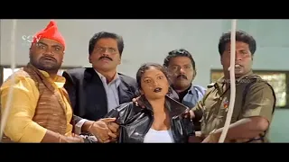 Girl Calls Thriller Manju to Rescue from Gangster | Action Scene from Bhagath Kannada Movie